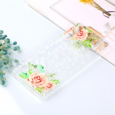 Силіконовий чохол UniCase 3D Diamond Pattern для Samsung Galaxy A7 2018 (A750) - Pink Flower