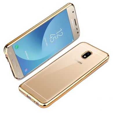 Силиконовый (TPU) чехол Deexe Glossy Border для Samsung Galaxy J5 2017 (J530)	- Gold