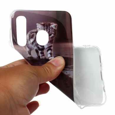 Силіконовий (TPU) чохол Deexe Life Style для Samsung Galaxy A20 (A205) / A30 (A305) - Cat and Reflection in Water
