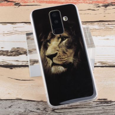 Силиконовый (TPU) чехол Deexe Life Style для Samsung Galaxy A6+ 2018 (A605) - Brown Lion