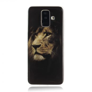 Силиконовый (TPU) чехол Deexe Life Style для Samsung Galaxy A6+ 2018 (A605) - Brown Lion