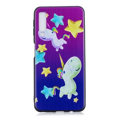 Силиконовый (TPU) чехол Deexe Life Style для Samsung Galaxy A7 2018 (A750) - Star and Unicorn