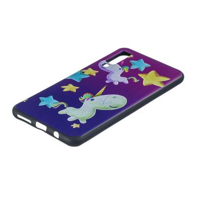 Силиконовый (TPU) чехол Deexe Life Style для Samsung Galaxy A7 2018 (A750) - Star and Unicorn