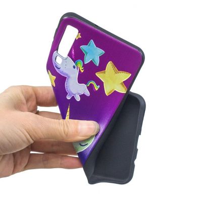 Силиконовый (TPU) чехол Deexe Life Style для Samsung Galaxy A7 2018 (A750) - Star and Unicorn