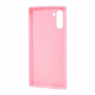 Силиконовый (TPU) чехол Deexe Matte Case для Samsung Galaxy Note 10 (N970) - Pink