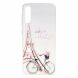 Силіконовий (TPU) чохол Deexe Pretty Glossy для Samsung Galaxy A50 (A505) - Eiffel Tower and Bicycle