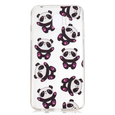 Силиконовый (TPU) чехол Deexe Pretty Glossy для Samsung Galaxy J4 2018 (J400) - Panda Pattern