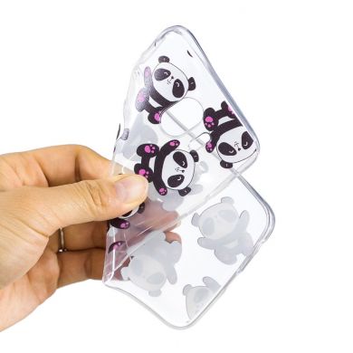 Силиконовый (TPU) чехол Deexe Pretty Glossy для Samsung Galaxy J4 2018 (J400) - Panda Pattern