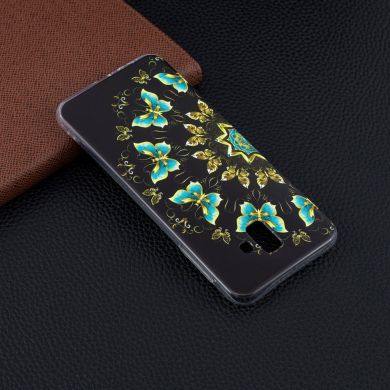 Силиконовый (TPU) чехол Deexe Pretty Glossy для Samsung Galaxy J6+ (J610) - Colorized Butterfly