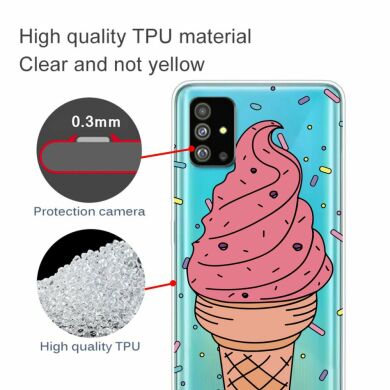 Силіконовий (TPU) чохол Deexe Pretty Glossy для Samsung Galaxy S20 Plus (G985) - Ice Cream