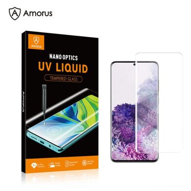 Захисне скло AMORUS 3D Curved UV для Samsung Galaxy S20 (G980) (без лампи) -