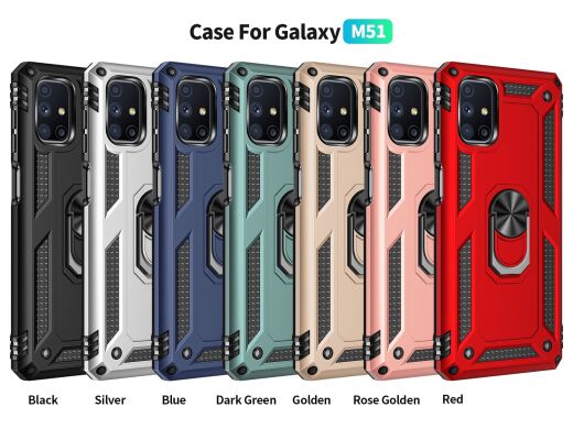 Захисний чохол Deexe Armor Case для Samsung Galaxy M51 (M515) - Dark Green