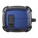 Защитный чехол Deexe Carbon Shield для Samsung Galaxy Buds 3 / Buds 3 Pro - Black / Blue. Фото 1 из 9