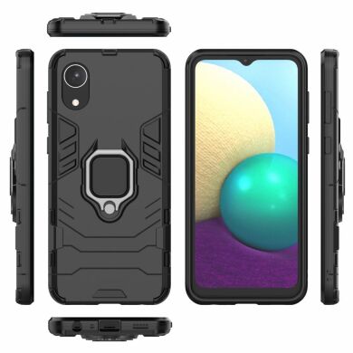 Защитный чехол Deexe Hybrid Case для Samsung Galaxy A03 Core (A032) - Black
