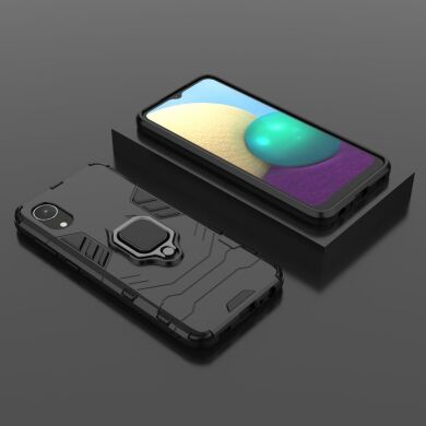 Защитный чехол Deexe Hybrid Case для Samsung Galaxy A03 Core (A032) - Black