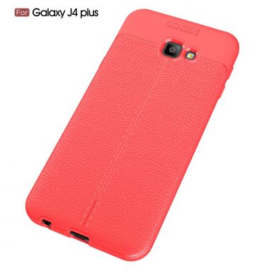 Захисний чохол Deexe Leather Cover для Samsung Galaxy J4+ (J415) - Red