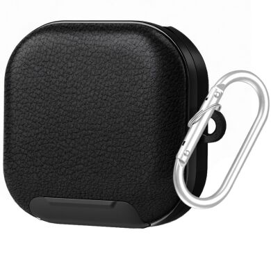 Защитный чехол Deexe Leather Cover (FH) для Samsung Galaxy Buds 4 / Buds 4 Pro - Black