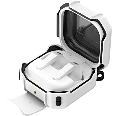 Защитный чехол Deexe Orbit Shield для Samsung Galaxy Buds 4 / Buds 4 Pro - Black / White