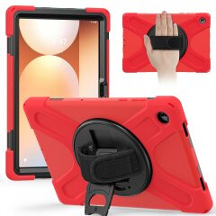 Защитный чехол Deexe Rotation Hybrid для Samsung Galaxy Tab A11 Plus (X230/236) - Red