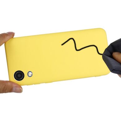 Защитный чехол Deexe Silicone Case для Samsung Galaxy A03 Core (A032) - Yellow