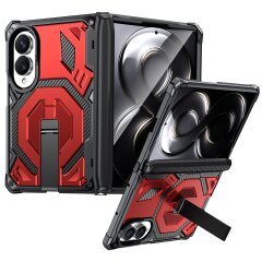 Защитный чехол Deexe Tank Stand для Samsung Galaxy Fold 8 - Red