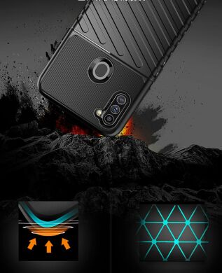 Защитный чехол Deexe Thunder Series для Samsung Galaxy A11 (A115) - Black
