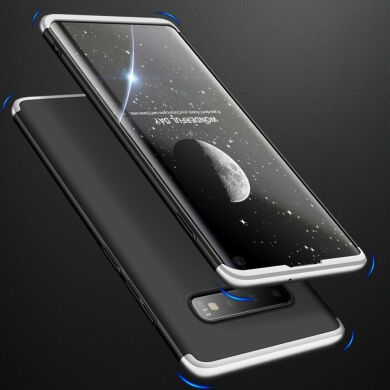 Защитный чехол GKK Double Dip Case для Samsung Galaxy S10 (G973) - Black / Silver