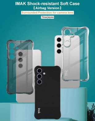 Защитный чехол IMAK Airbag MAX Case для Samsung Galaxy S25 Plus (S936) - Transparent Black