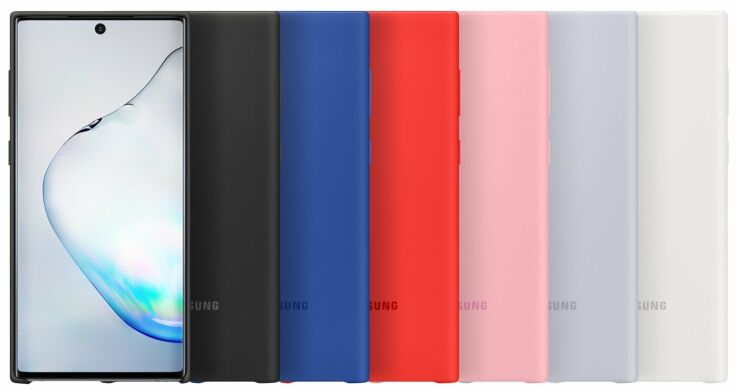 Защитный чехол Silicone Cover для Samsung Galaxy Note 10 (N970) EF-PN970TSEGRU - Silver