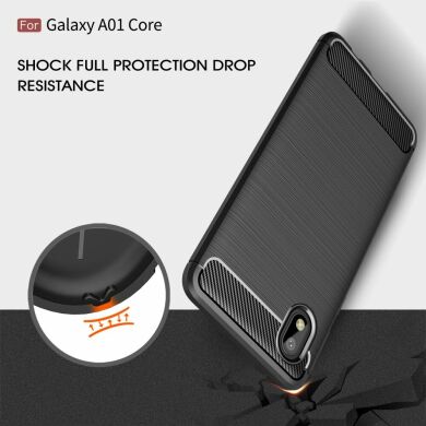 Защитный чехол UniCase Carbon для Samsung Galaxy A01 Core (A013) - Black
