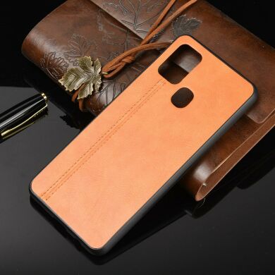 Защитный чехол UniCase Leather Series для Samsung Galaxy A21s (A217) - Brown