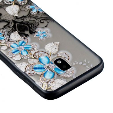 Защитный чехол UniCase Shiny Flowers для Samsung Galaxy J2 Core (J260) - Blue Flower