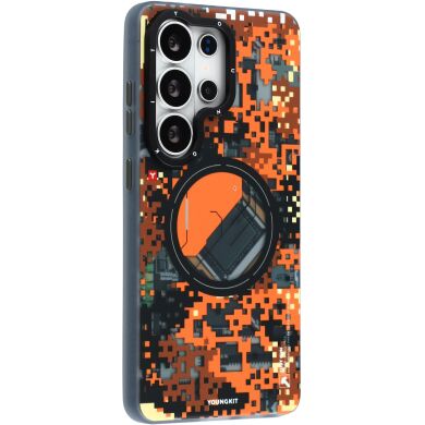 Захисний чохол YOUNGKIT Camouflage Circuit MagSafe для Samsung Galaxy S26 Ultra (S948) - Orange