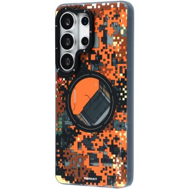 Захисний чохол YOUNGKIT Camouflage Circuit MagSafe для Samsung Galaxy S26 Ultra (S948) - Orange