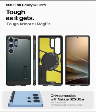 Захисний чохол Spigen (SGP) Tough Armor (MagFit) для Samsung Galaxy S25 Ultra (S938) ACS08965 - Gunmetal