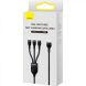 Кабель Baseus Flash Series II 3 in 1 USB to MicroUSB+Lightning+Type-C (66W, 1.2m) CASS040001 - Black. Фото 5 из 23