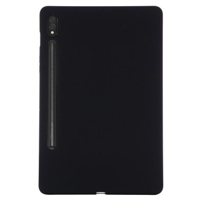 Защитный чехол Deexe Silicone Shell для Samsung Galaxy Tab S7 (T870/875) / S8 (T700/706) - Black