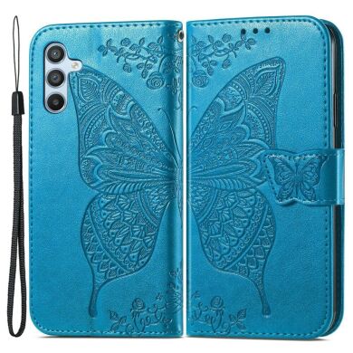 Чехол UniCase Butterfly Pattern для Samsung Galaxy A54 (A546) - Blue