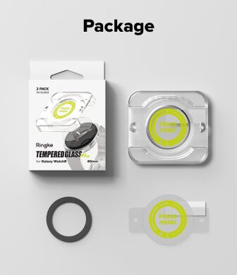 Комплект защитных стекол (2шт) Ringke Tempered Glass Pro для Samsung Galaxy Watch 8 (40mm) - Clear