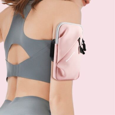 Чохол на руку Deexe Armband Sleeve для смартфонів шириною до 95мм - Pink