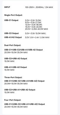Мережевий зарядний пристрій Baseus PicoGo AG11 (2USB+Type-C+2AC) + кабель Type-C (E0307F) - Cosmic Black