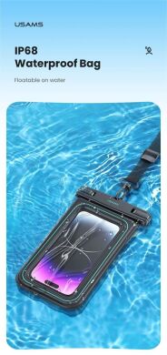 Влагозащитный чехол USAMS US-YD013 для смартфонов с диагональю до 6.7 дюймов - White