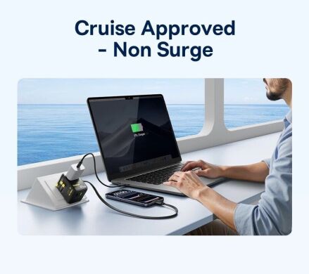 Мережевий зарядний пристрій Baseus PicoGo AG11 (2USB+Type-C+2AC) + кабель Type-C (E0307F) - Cosmic Black