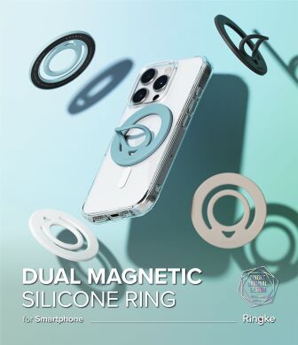 Магнітне кільце-тримач Ringke Dual Magnetic Silicone Ring (8800293858775) - Black