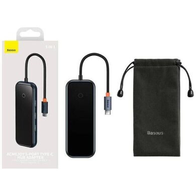 USB HUB Baseus AcmeJoy 5 in 1 (WKJZ010213) - Dark Gray