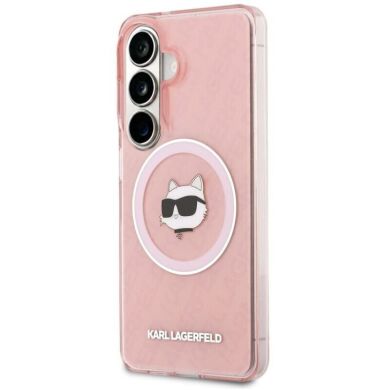 Защитный чехол Karl Lagerfeld IML Repeated Choupette MagSafe для Samsung Galaxy S26 (S942) KLHMS26SHMKBCHOP - Pink