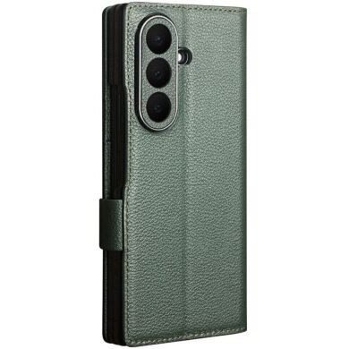 Кожаный чехол QIALINO Wallet Case (FF) для Samsung Galaxy Fold 8 Ultra - Green