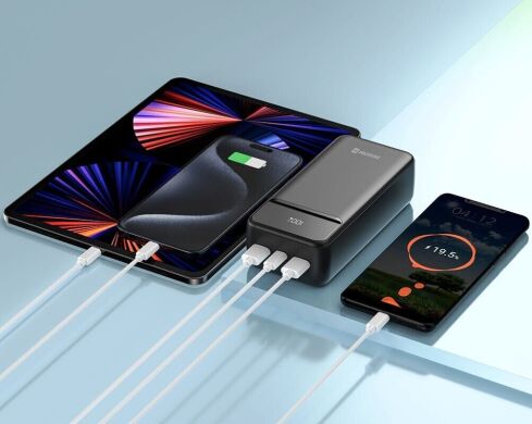 Внешний аккумулятор SWISSTEN Power Line II 22.5W (30000mAh) - Black