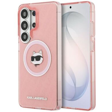 Защитный чехол Karl Lagerfeld IML Repeated Choupette MagSafe для Samsung Galaxy S26 (S942) KLHMS26SHMKBCHOP - Pink