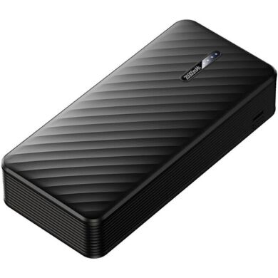 Внешний аккумулятор BOROFONE BJ84A 10W (20000mAh) + кабель MicroUSB + Type-C + Lightning + USB - Black